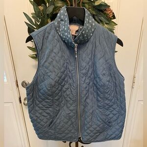NWOT Chicos Quilted Reversible Vest 2 M